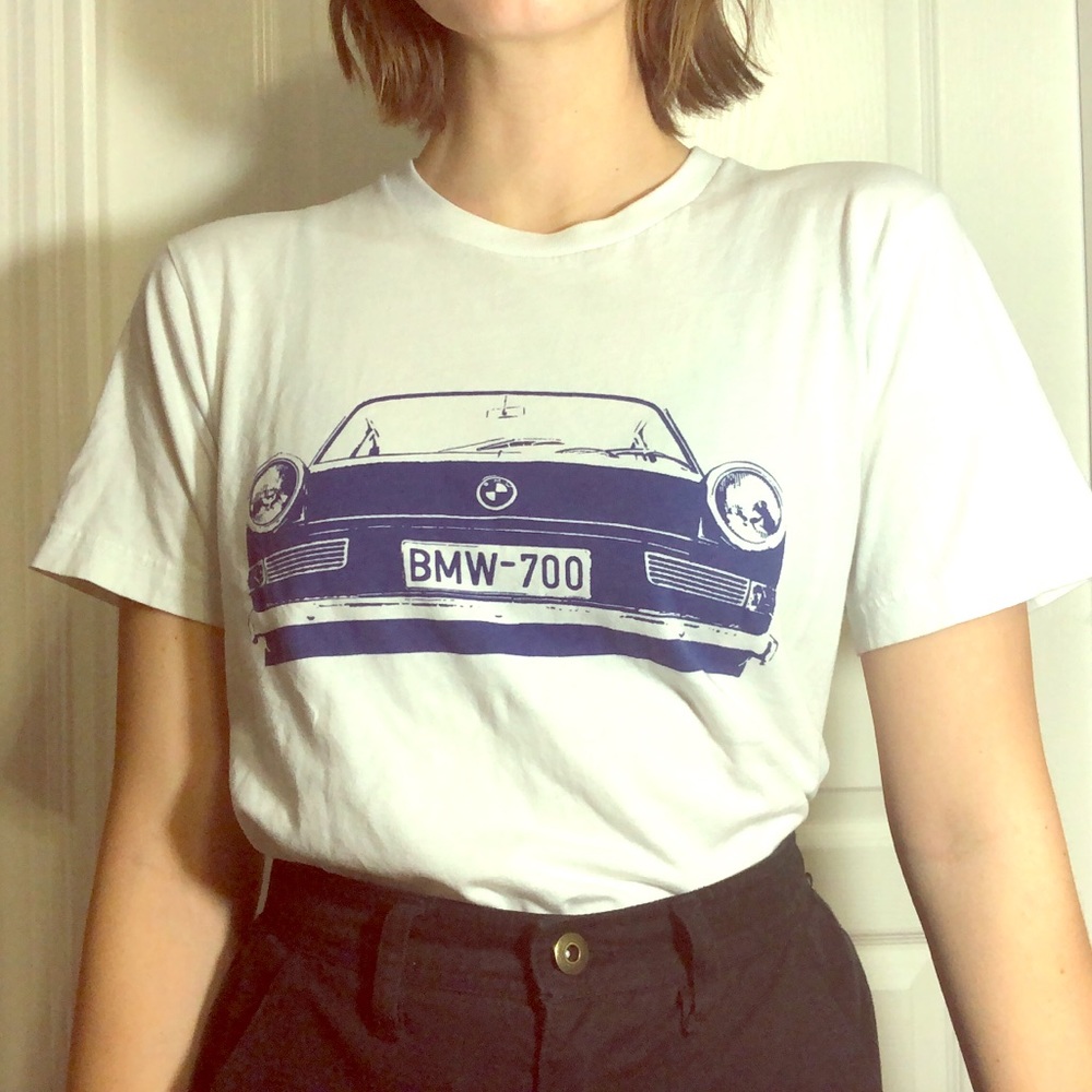 White & Blue BMW Graphic Tee